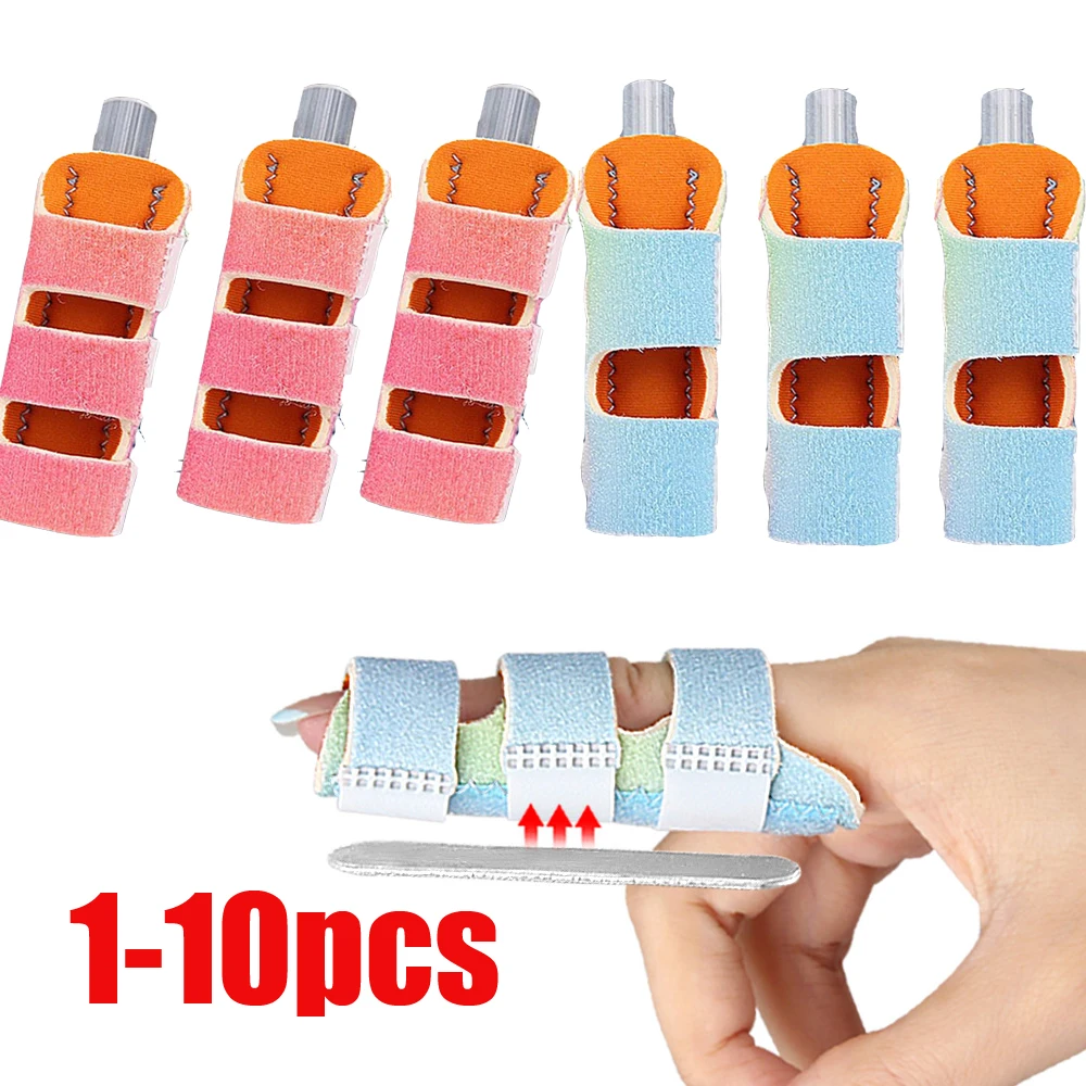 

1-10 шт., шина для триггерных пальцев, шина для пальцев, бандаж для пальцев при артрите, травмах, растяжение связок, подходит для указательного боли в среднем пальце