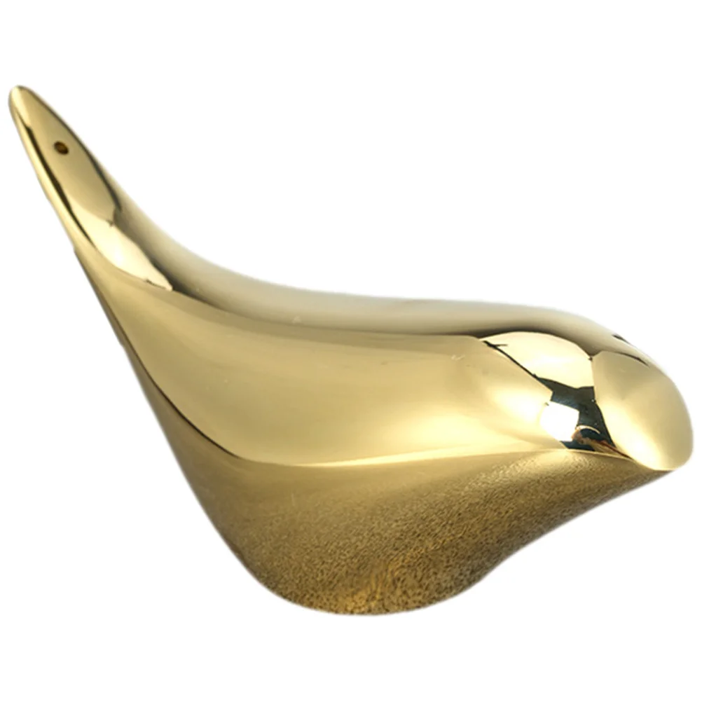

Brass Bird Statue Golden Retro Design Creative Home Office Car Adornment Miniature Animal Decor Brass Bird Statue