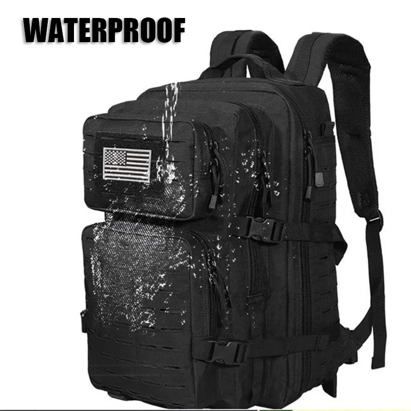 Imagem -03 - Mochila Tática ao ar Livre para Homens Mochilas Esportivas de Montanhismo Sistema de Camuflagem Molle Bolsas de Trekking 45l 3p