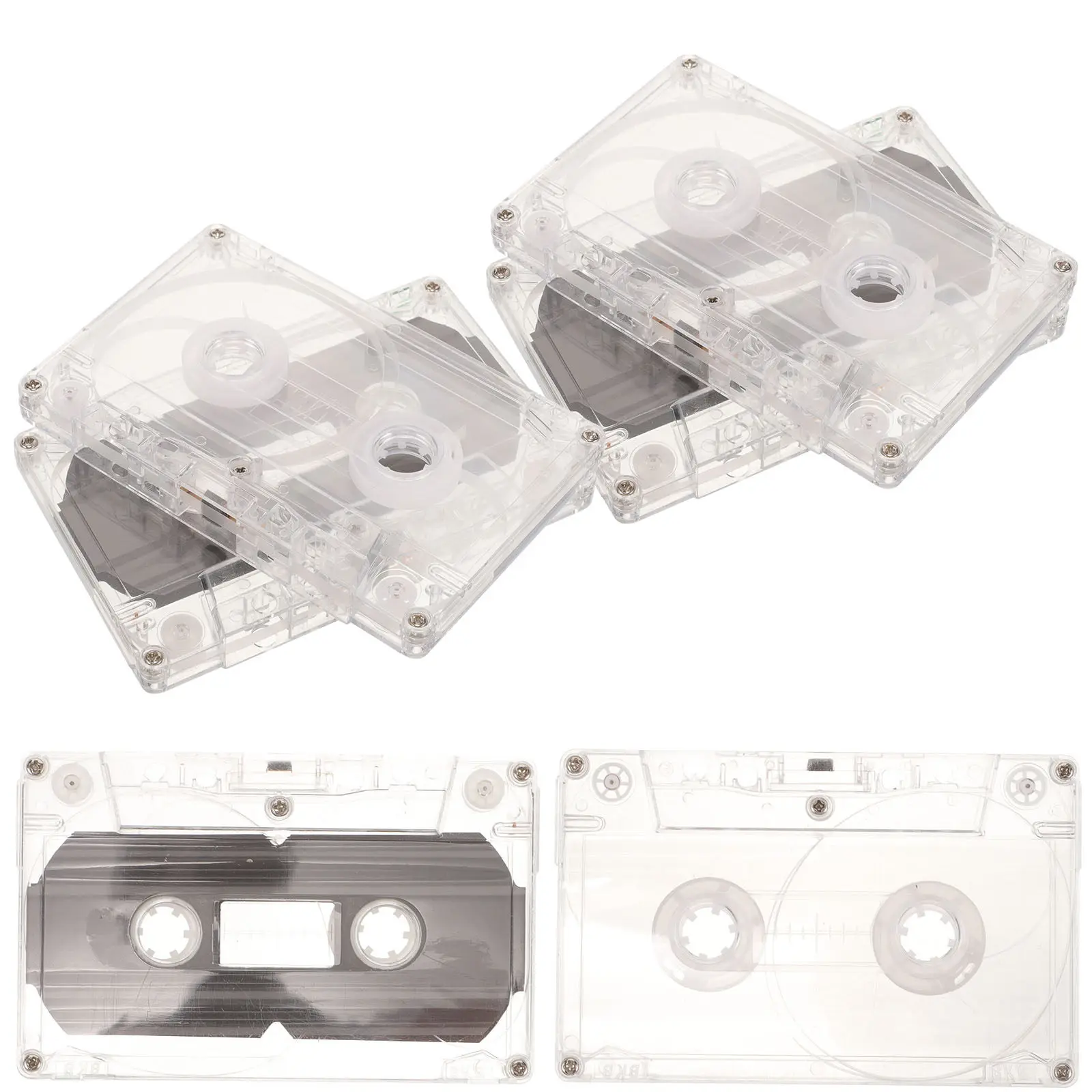 6Pcs Blank Cassette Tape Decorative Retro DIY Craft Material for Home Wall Shelf Living Room Study Vintage Cassette Tape