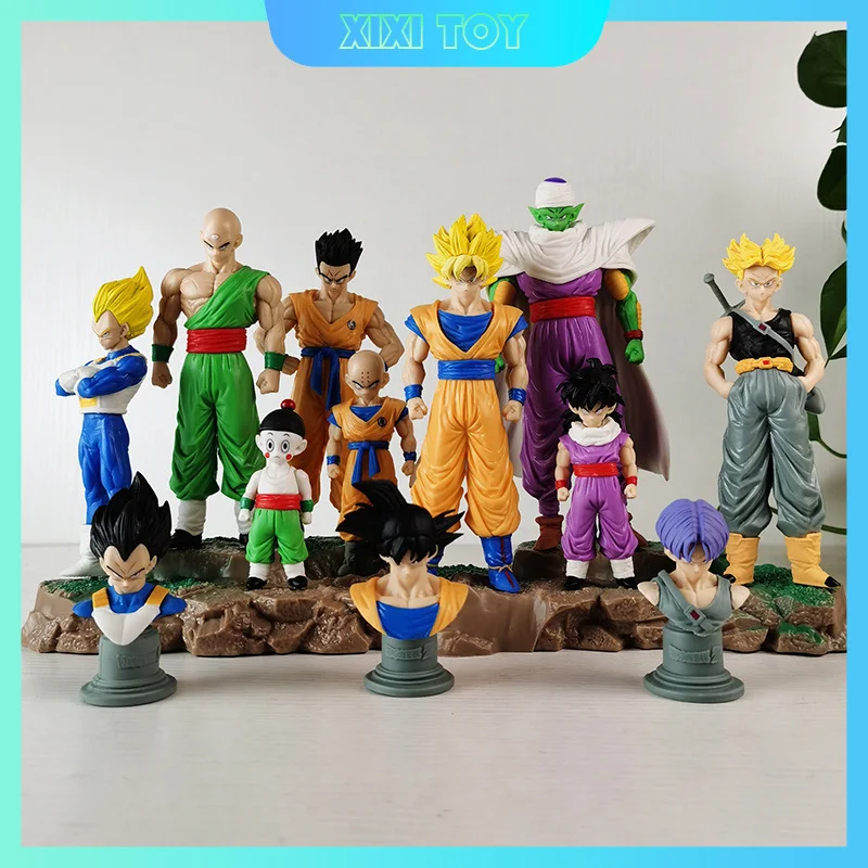 Conjunto de 9 Uds. De Dragon Ball Z Infinite Z Warrior Gk, figura de acción de Anime Goku Gohan Vegeta Piccolo Torankusu, juguete de adorno, modelo para regalo