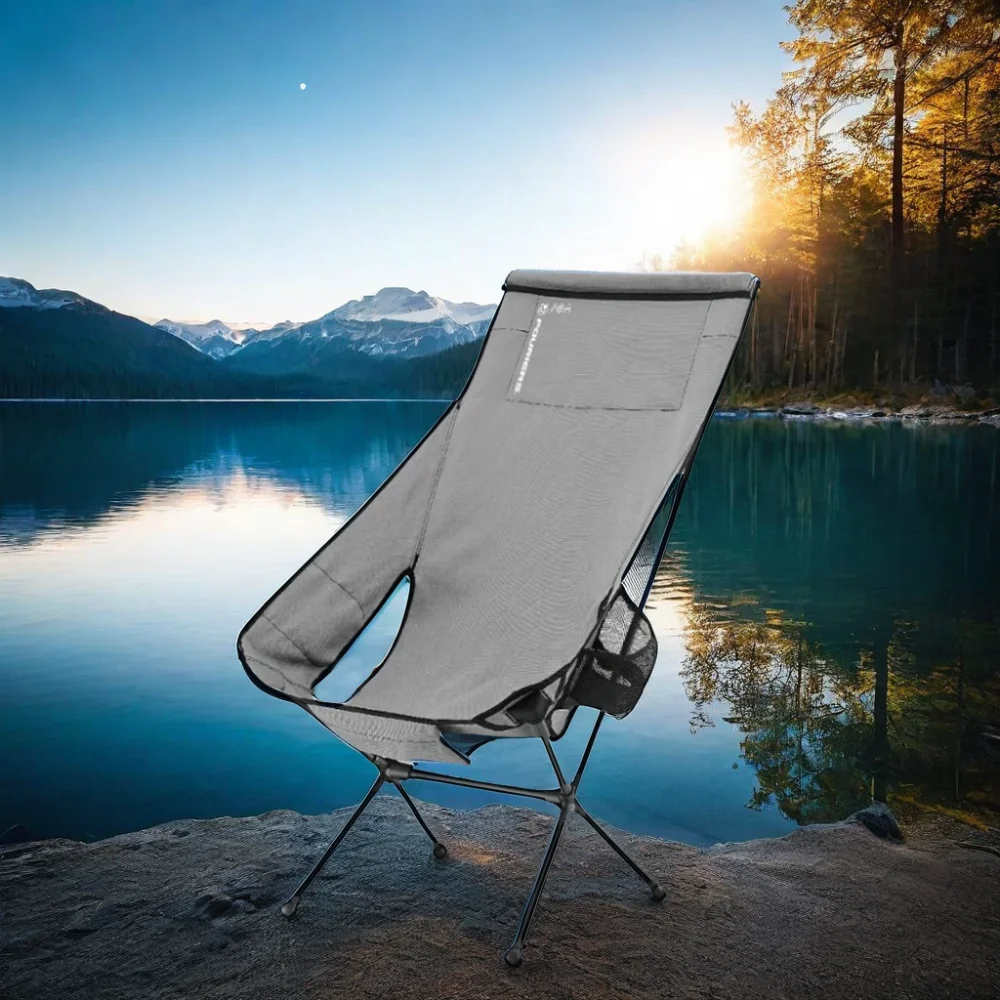 

F-LAI-J Складной стул с высокой спинкой, лунный стул, трубы из алюминиевого сплава и концентратор, легкий походный стул