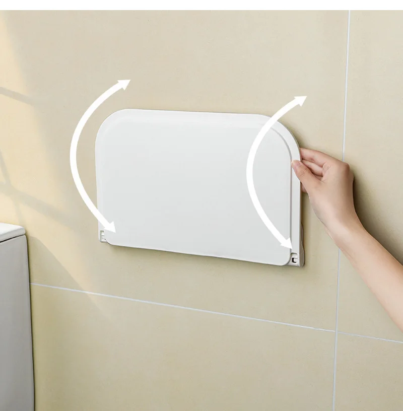 Klappbares Wandregal Platzsparendes Faltbares Aufbewahrungsregal Bohrfreier Telefonhalter WLAN-Router-Ablage Badezimmer-Organizer – Detail 3
