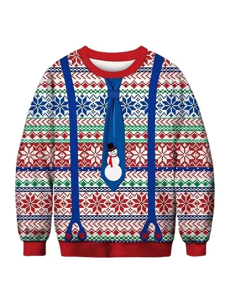 Cisas Tree 3D الطباعة الرقمية البلوز جولة Ne Long Sve هوديي عارضة الرجال النساء مريحة فضفاضة تناسب الخريف الشتاء #4