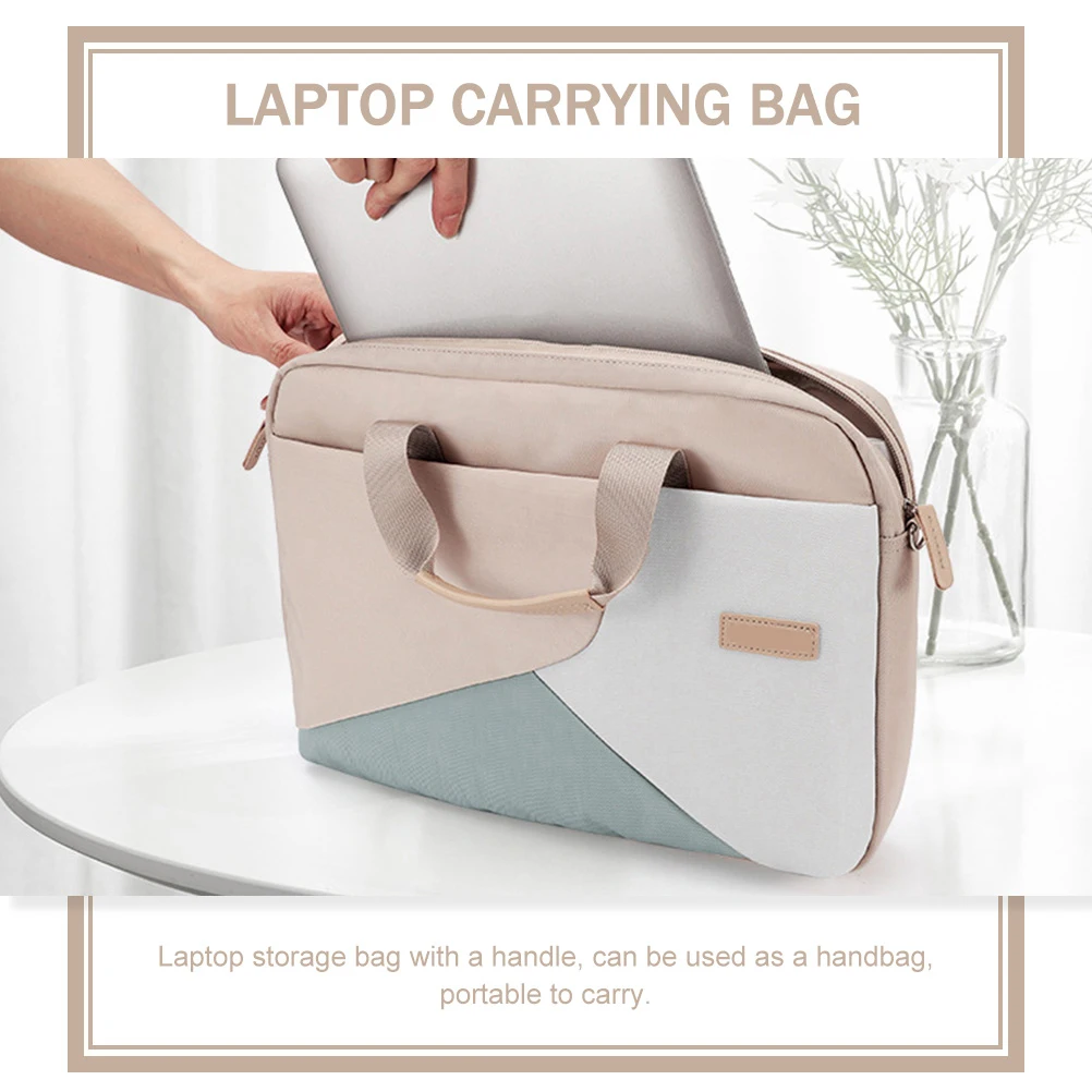 

Portable Laptop Bag for Business and Travel Fits 15.6 Inch Computer Storage Tote with Smooth Zipper Handbag
