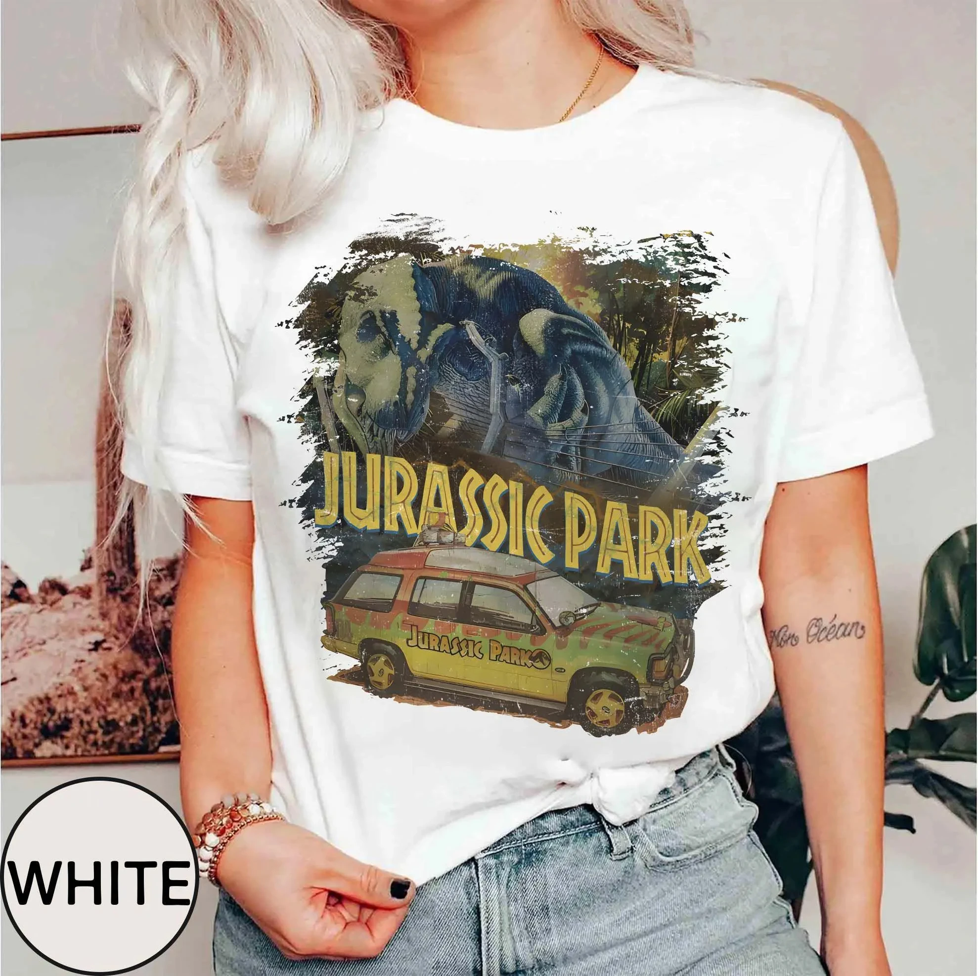Vintage Jurassic Park T-Rex Breakout Graphic Comfort Collar Jurassic Park Dinosaur T-Rex Shirt, Disneyland Jurassic Park Shirt