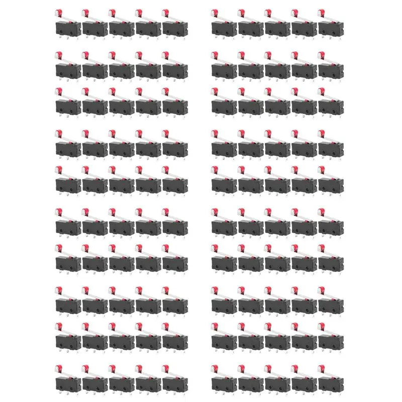 Y50A-100 Pcs Mini Micro-Limit Switch Roller Lever SPDT Snap Action LOT