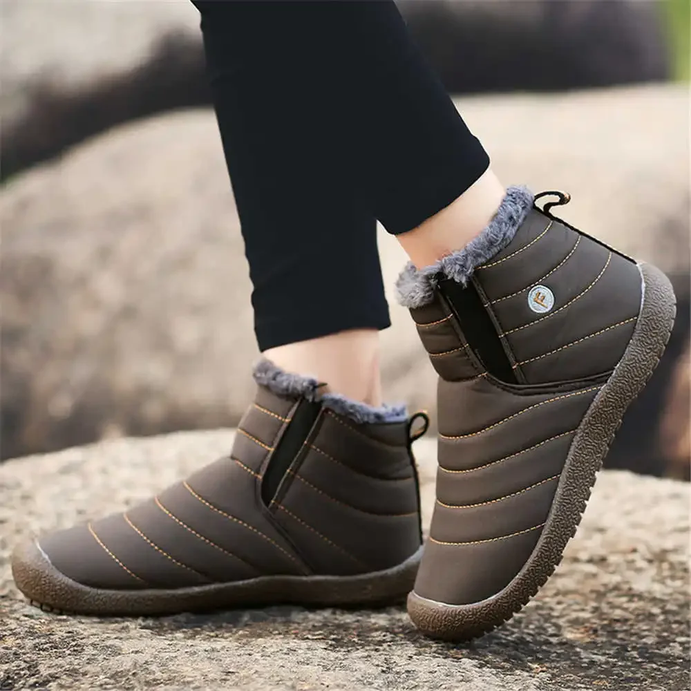 Elastische Spitze ohne Riemen brauner Stiefel für Frauen Kurz stiefel Damenschuhe Long Barrel Sneakers Sport Sneachers super gemütlich