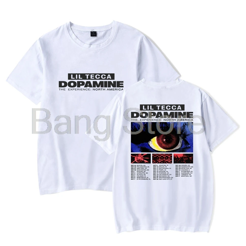 

Lil Tecca The Dopamine Experience North America Tour футболка с короткими рукавами для женщин и мужчин модная футболка унисекс с круглым вырезом