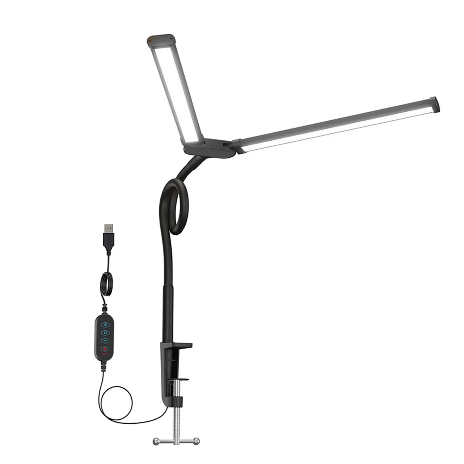 Double-Headed Gooseneck Clip Lamp Computer Eye Protection Lamp
