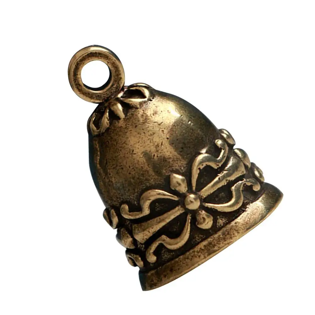 

2 Pcs Retro Wind Chime Pendant Copper Bell DIY Charm Accessories Stylish Gift Brass Pendants Keychain Decorations
