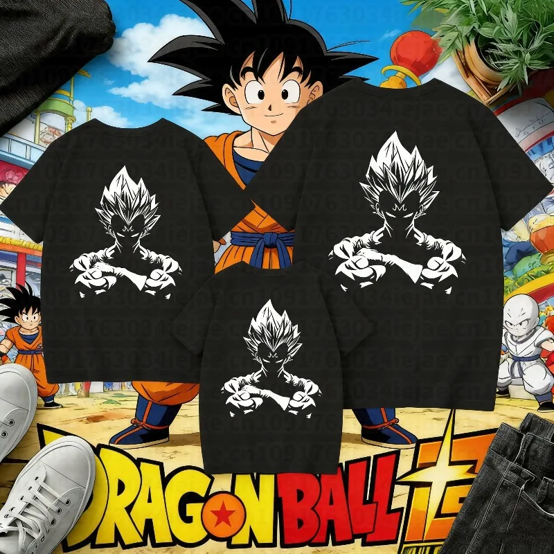 2026 Sommer Dragon Ball 100% Baumwolle Bedrucktes T-Shirt für Herren – Neu, Anime-Print, Bequem und Atmungsaktiv, Übergröße, Lässig, Locker