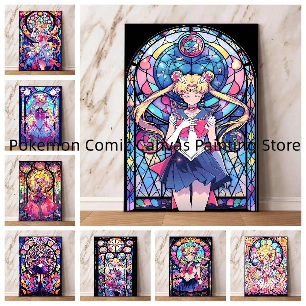 

Japan Surrounding Animation Sailor Moon Wall Stickers Canvas Stickers and Posters Picture Home Decoration Children's Gift