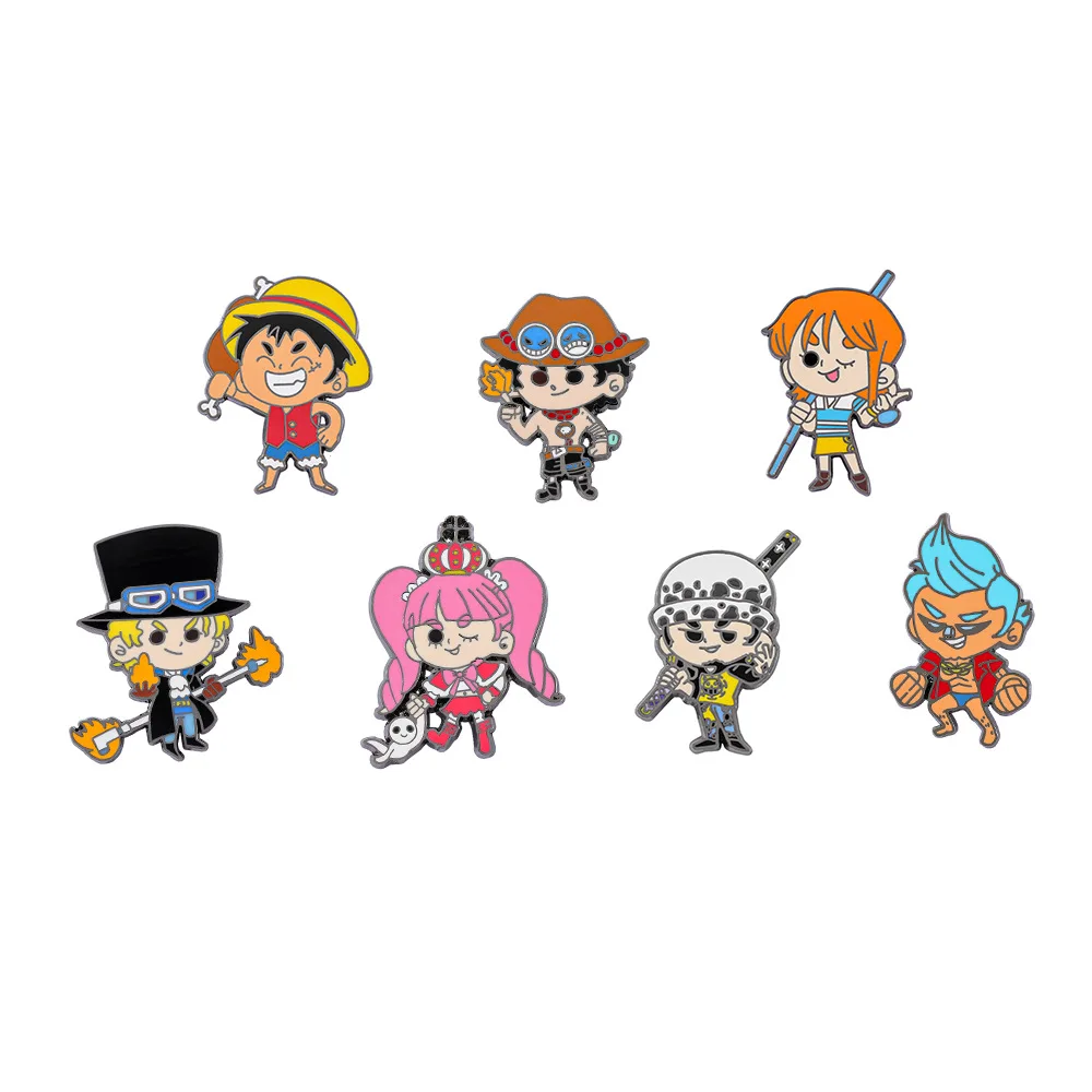 Niedliche Cartoon-Anime-Brosche Modisches Charakterdesign Emaille-Pin Rucksack-Kleidungs-Schmuck Metall-Abzeichen Accessoires Geschenke