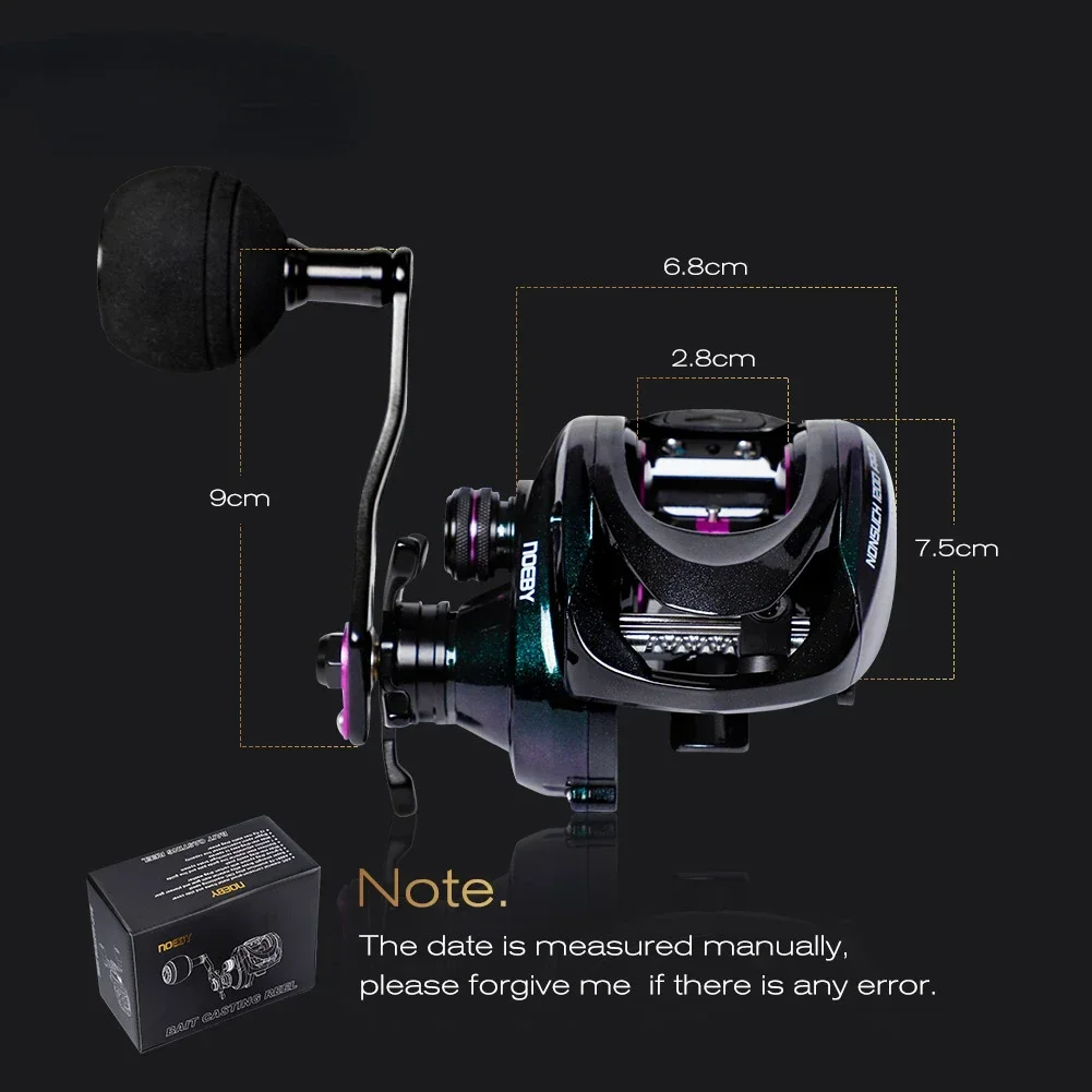 NOEBY Water Drop Baitcast Wheel Magnetic Brake Bait casting Fishing Reel saltwater Right / Left baitcasting reel HOT SALES