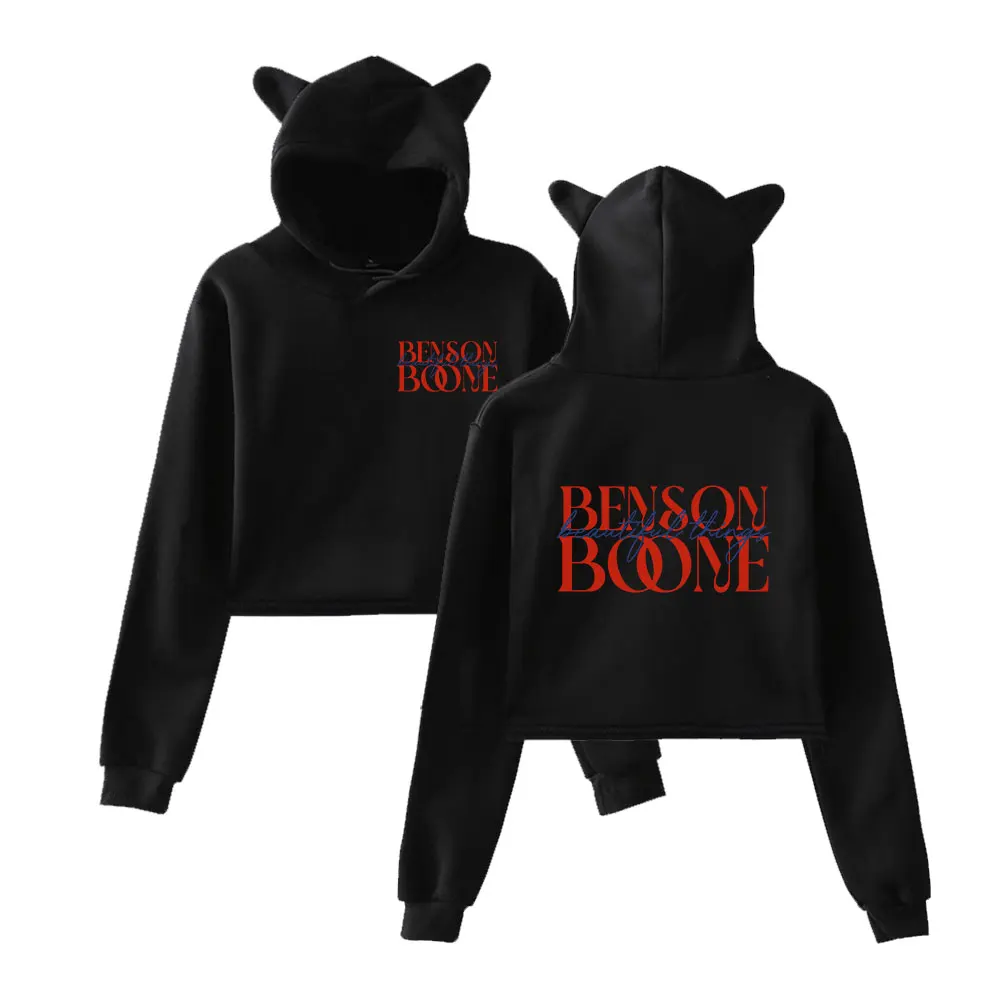 

Benson Boone Vintage 90s Streetwear logo Hoodie Merch Hoodies Sweatshirts for Girls Cat Ear Crop Fashion Sports Pullover