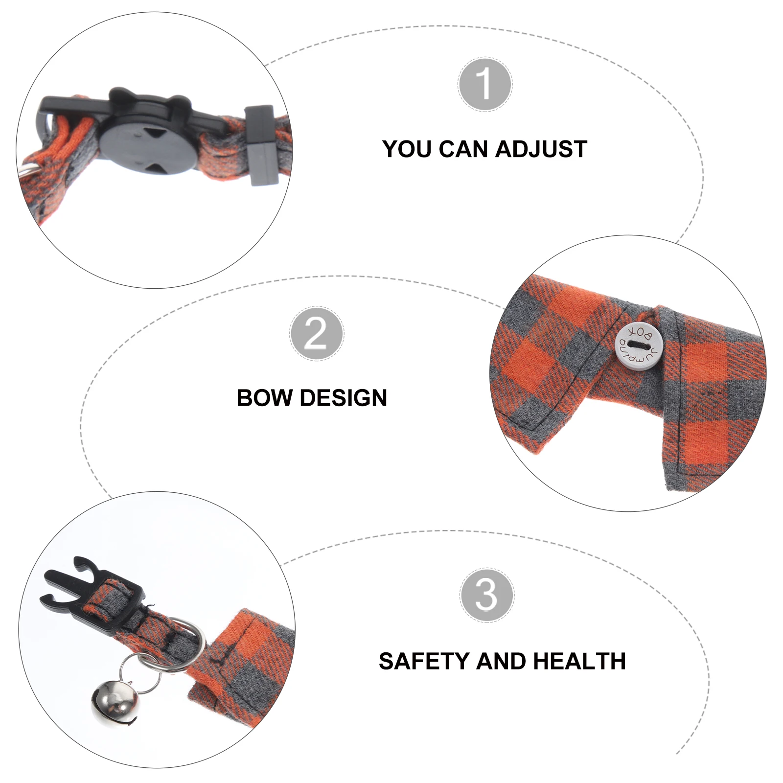 

Cat Collar Adjustable Decorative Breakaway Bell Kitten Neck Collar Comfortable Daily Party Use Kitten Collars Cat Decor