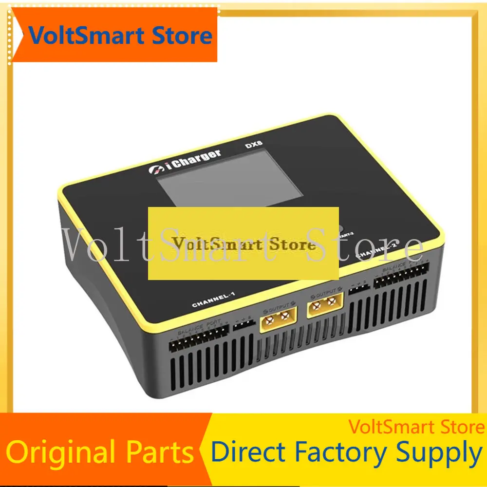 VoltSiCharger DX8 DC 1600W 30A Dual Channel High Power Balance Charger 5V/3A 9V/2A 12V/1.5A Charging Port For Lipo Lilo Life Bat