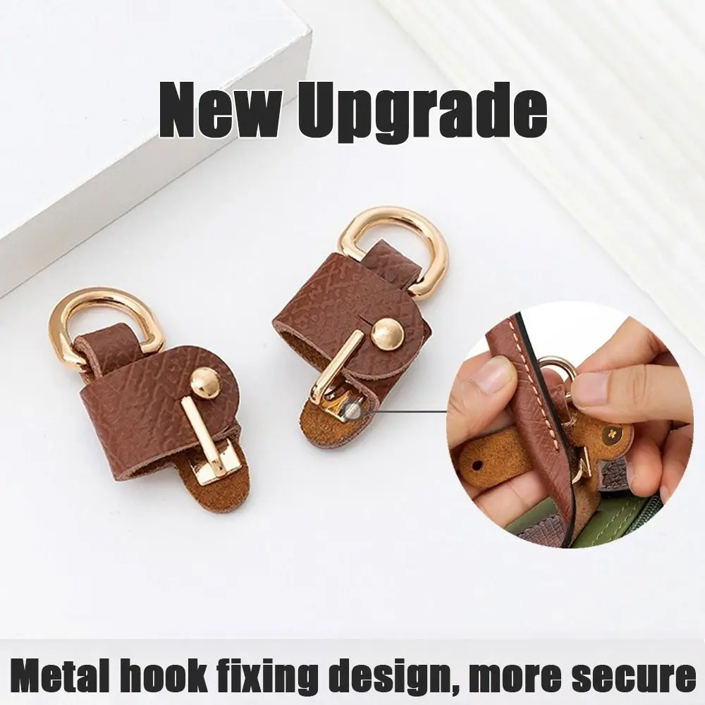 Replacement 100% Genuine Leather Strap Punch-free Shoulder Strap Transformation Buckle Conversion Hang Buckle for Long champ bag