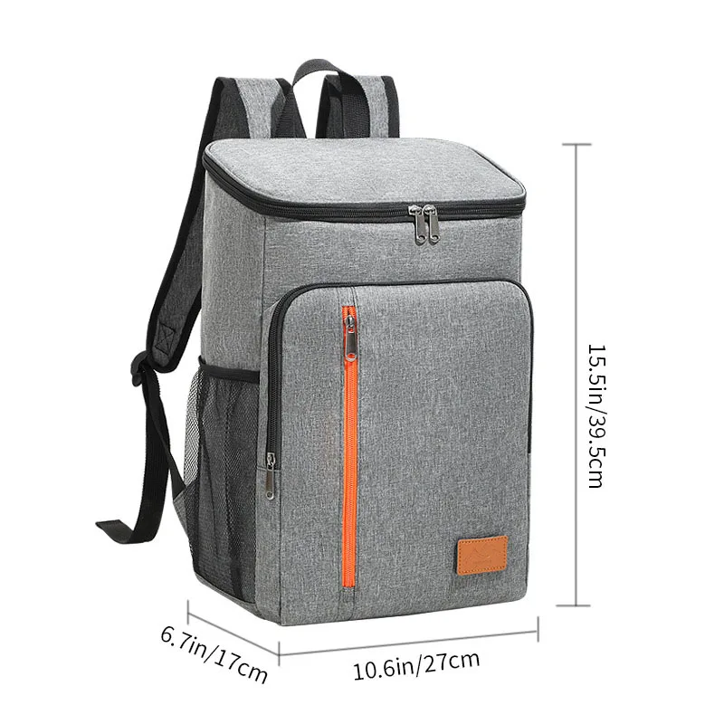 Portable Thermal Lunch Bag Removable Backpack High-capacity Cooler Insulated Picnic Bag Fits 15.6 Laptop Outdoor Travel Backpack