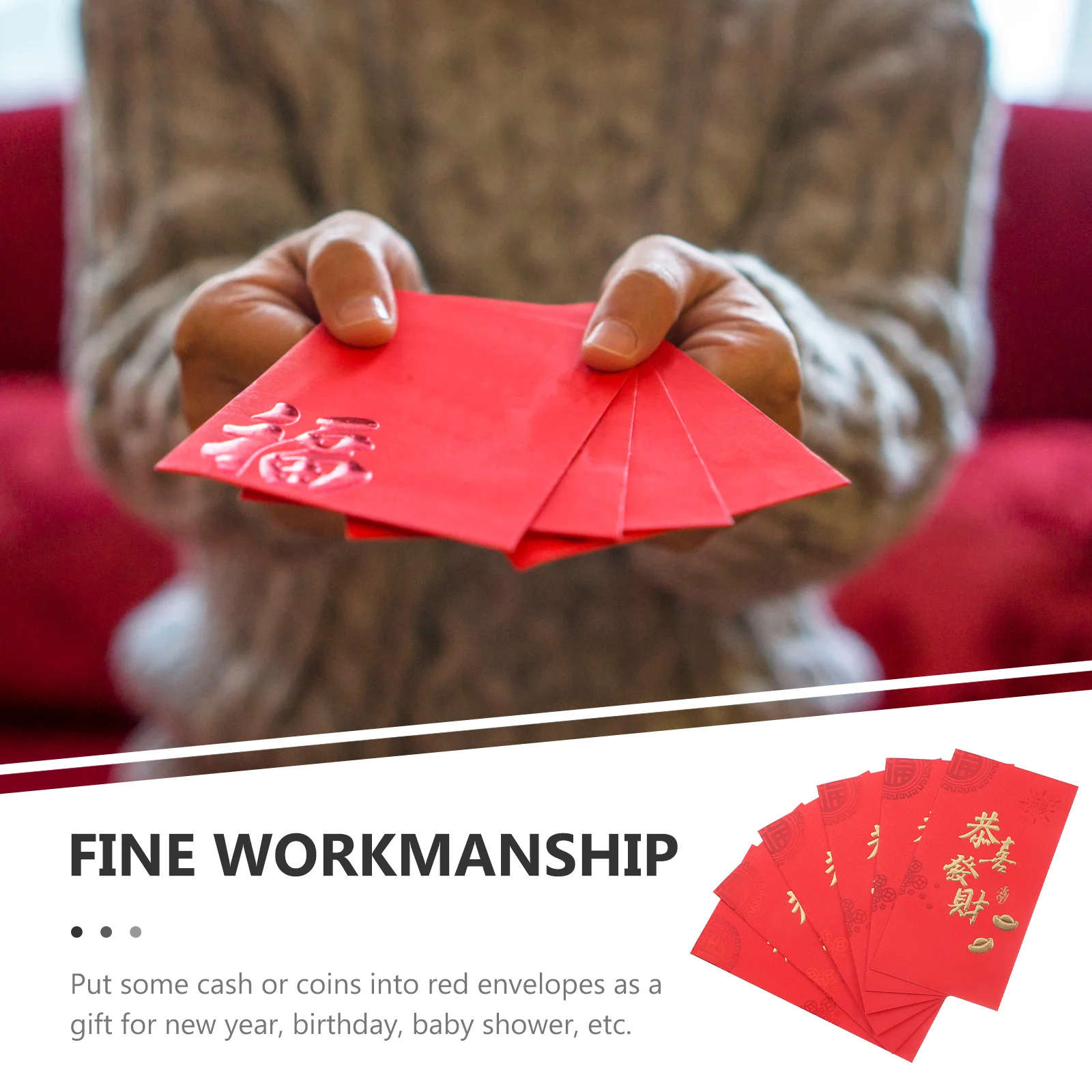 6 pçs pacote criativo 2024 dragão ano envelopes ano novo chinês malotes de dinheiro papel envelopes vermelhos para presente festival de primavera