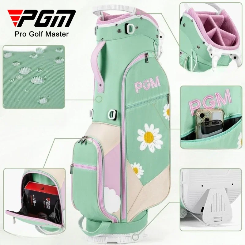 

PGM Women's Golf Bags 5-Grid Clubs Hole Shoulder Strap Bracket Bag QB188