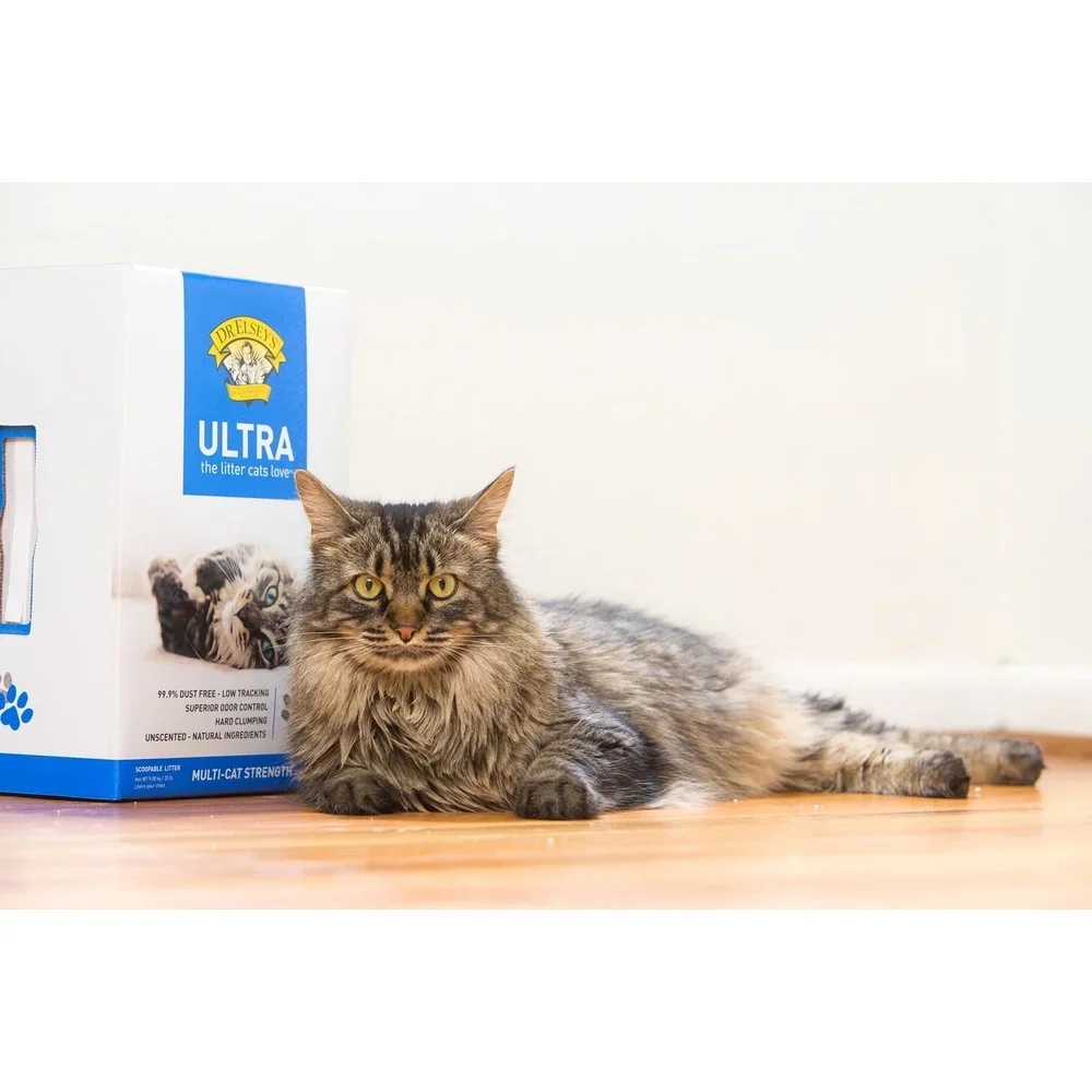 نفايات القطط فائقة التكتل منخفضة الغبار غير معطرة للتحكم في الرائحة الطبيعية فضلات القطط متعددة المنازل صيغة مغرفة سهلة 20 رطل