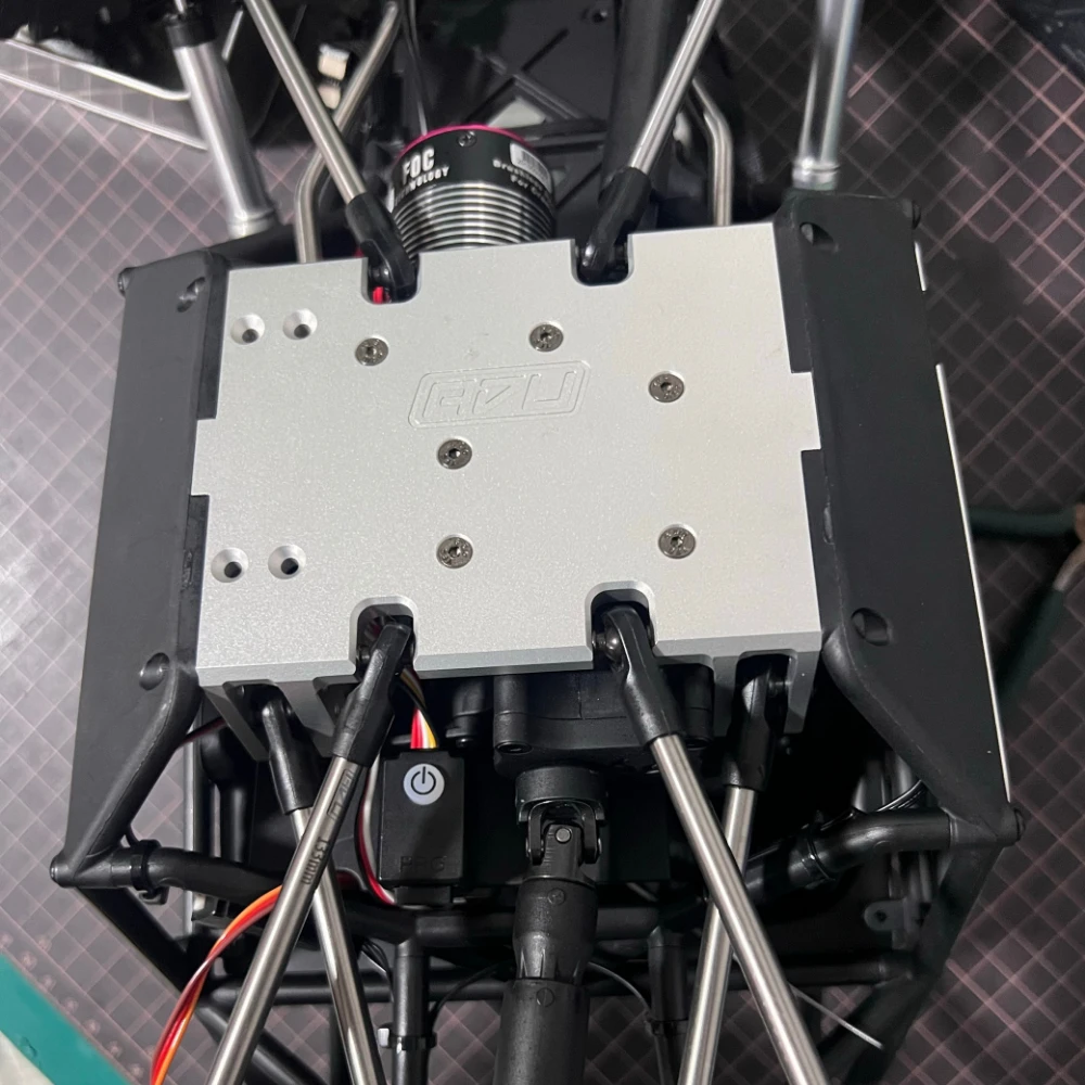 

ADU RACING металлическая усиленная нижняя пластина, аксессуары из алюминиевого сплава 7075T6, материал для AXIAL 1/8 AXP8, игрушечный автомобиль с дистанционным управлением