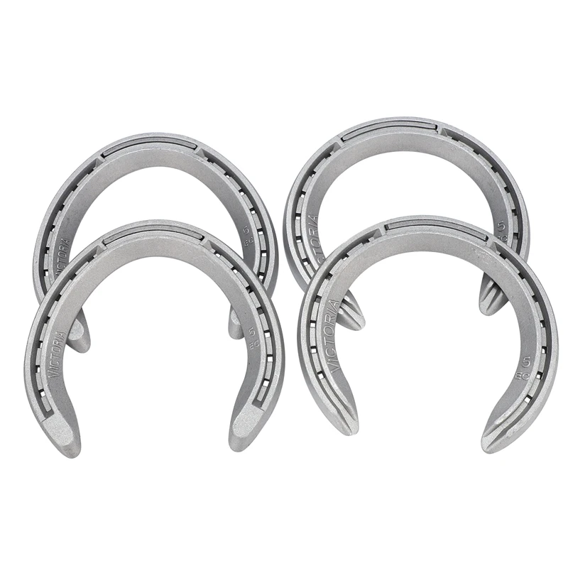 4Pcs Horse Equipment Aluminum Alloy Horseshoes 2 Front + 2 Rear Farrier Tools For Tournament Play