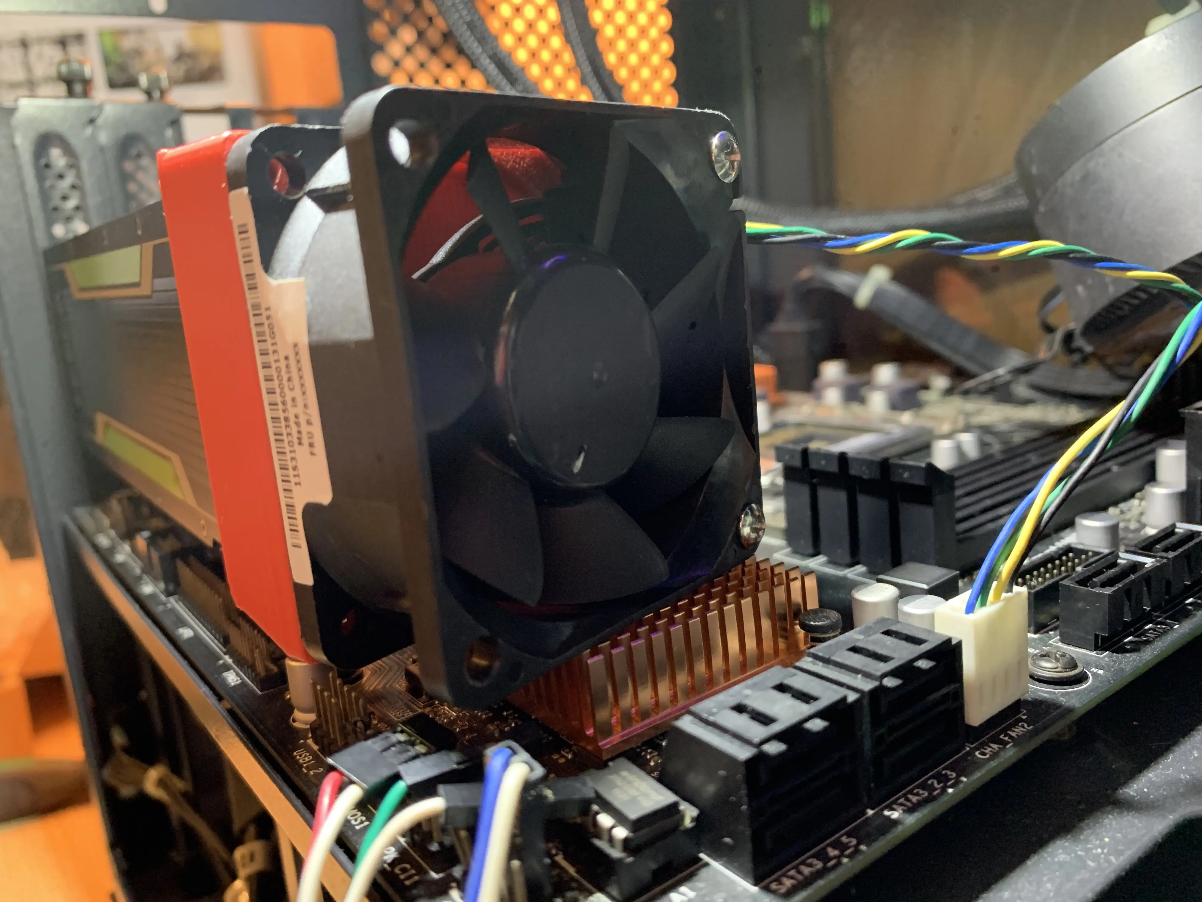 6CM Complete Cooling Fan Assembly With Bracket for NVIDIA Tesla P4 M4 T4 Graphics Card