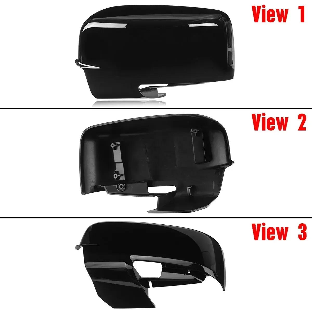 Pair Side Rearview Mirror Cover Cap Replacemen For Dodge Ram 1500/2500/3500/4500/5500 2013-2018 68096199AF,68096198AH