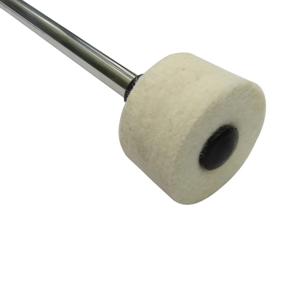 Snare Drum Mallet Drum Stick for Percussion Instrument Wool Felt Head Stainless Steel Handle Drumsticks Accessories