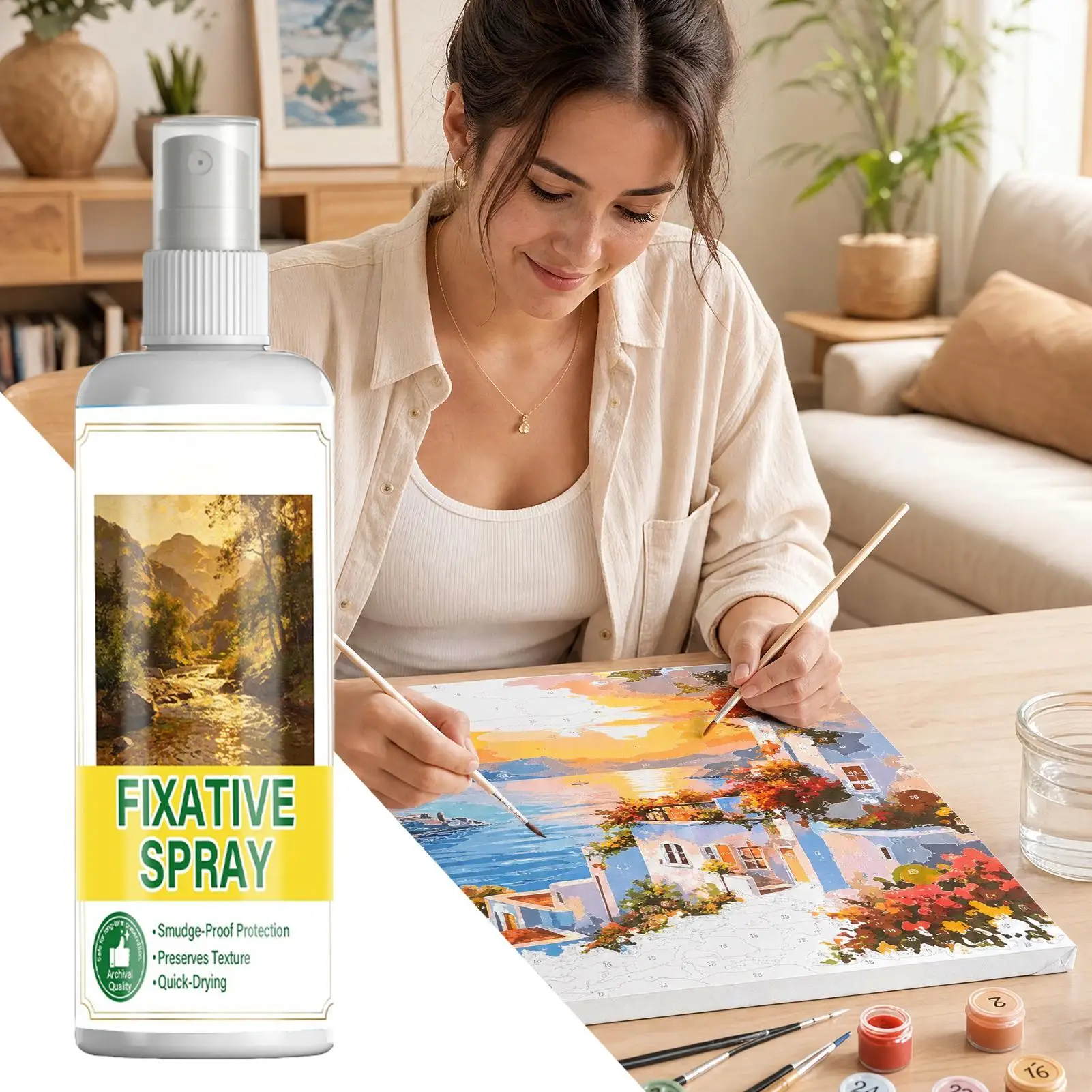 Fixative Spray Workable Fixative Spray for Art Long-Lasting Protect Paintings Fixes Color Even Coverage Applicable for Pastels