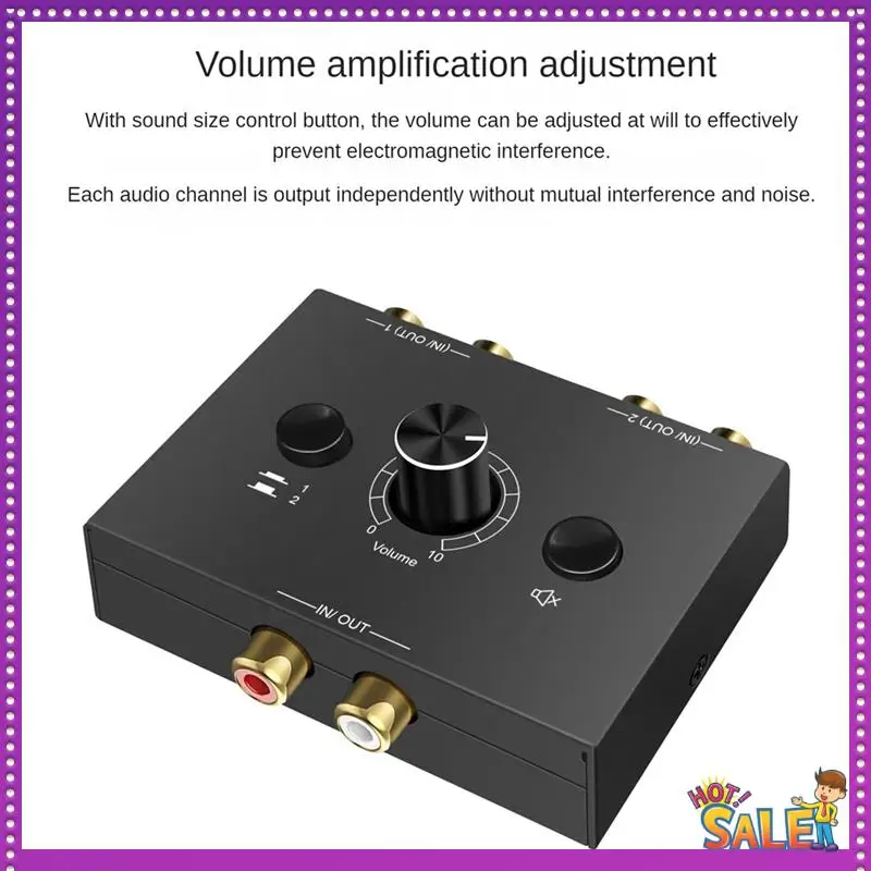 AA87 2 入力 1 出力 1 入力 2 出力高速オーディオスイッチャーメタルオーディオコンバータマルチデバイス接続高速スイッチング