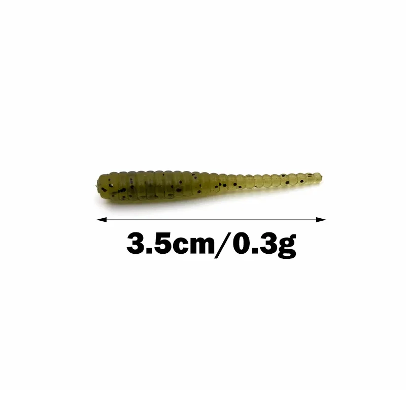 OUTKIT New Soft Lure 10pcs Silicone Bait 35mm 0.3g Straight Tail Pin Swimbait Wobblers Worm bass Carp Rockfishing Fishing Tackle