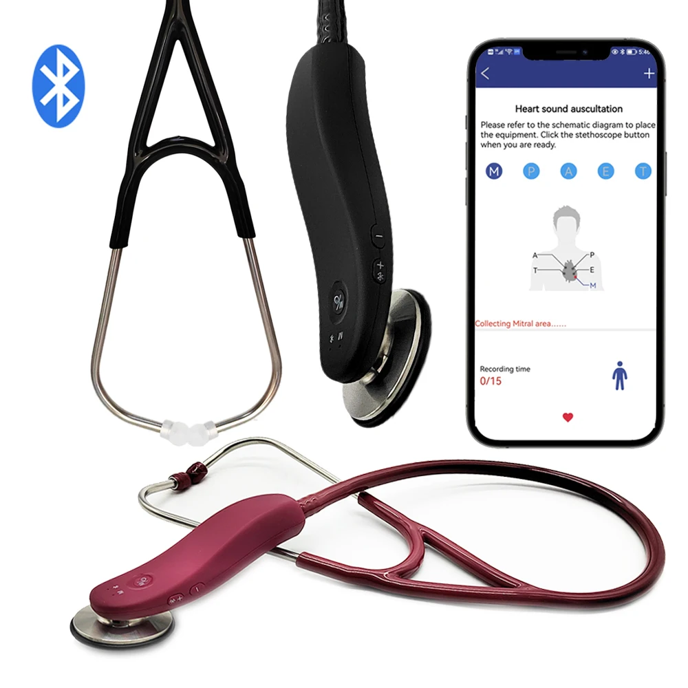 New Electronic Medical Bluetooth Digital Stethoscope Wireless Intelligent Can Be Connected To Professional Doctor Estetoscopio