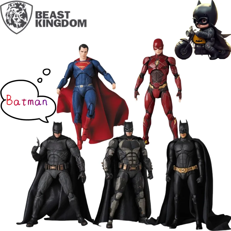 

Beast Kingdom Justice League Batman Superman The Flash hand puppet model creative high value diy movable doll desktop ornaments