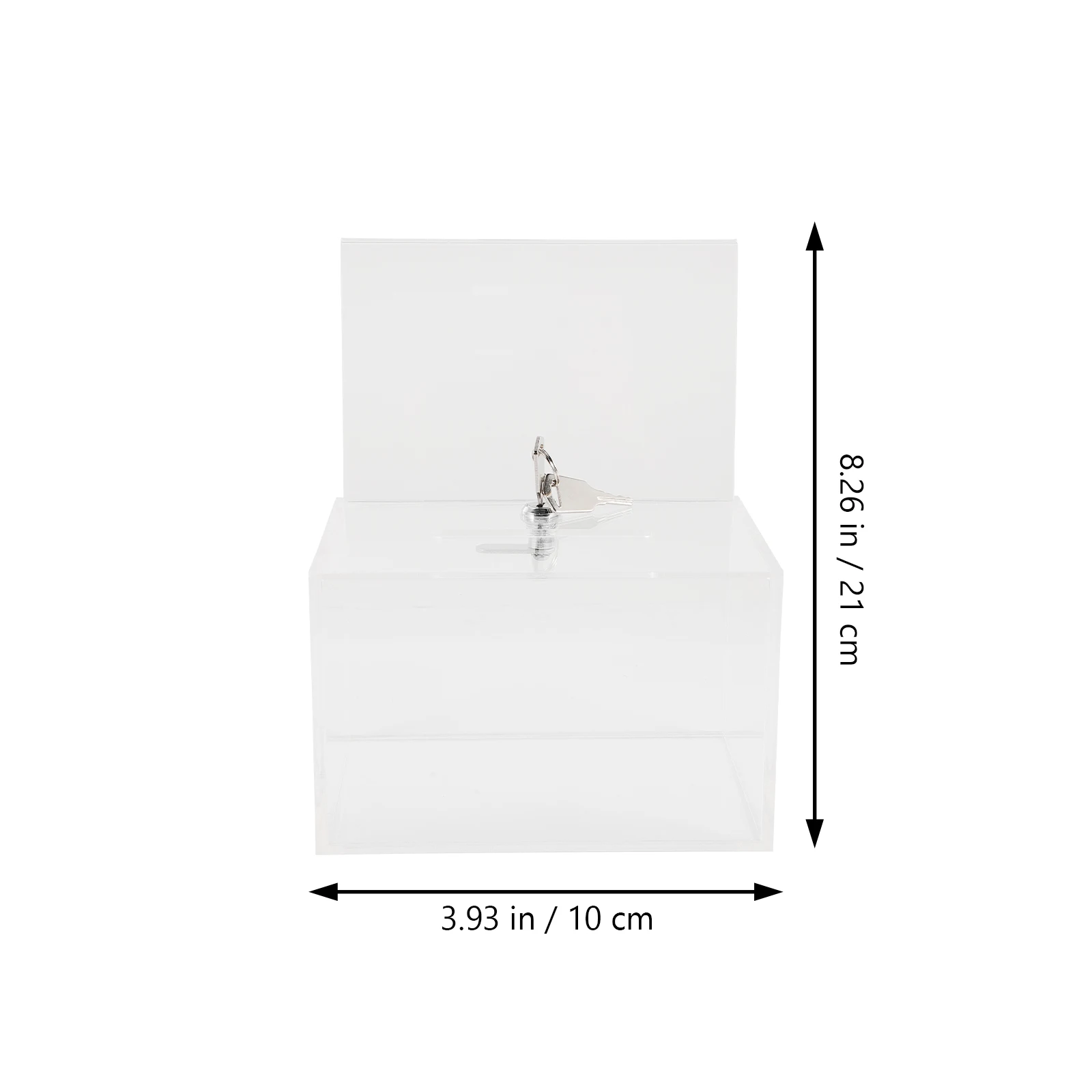 

Donation Box Clear Suggestion Box Lock For Fundraising Voting Ballot Cash Storage Tip Collection Office