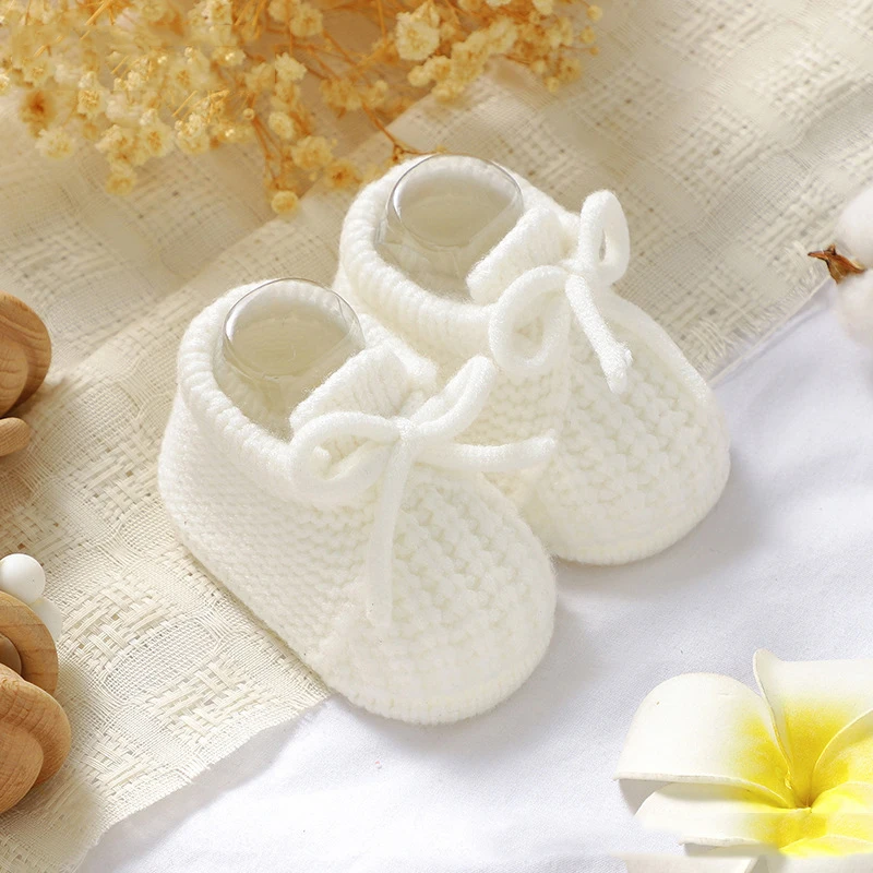 

Newborn Baby Shoes Knitted Infant Boy Girl Footwear Fashion Shallow Toddler Children First Bed Boots 0-18M Clothing Accessories