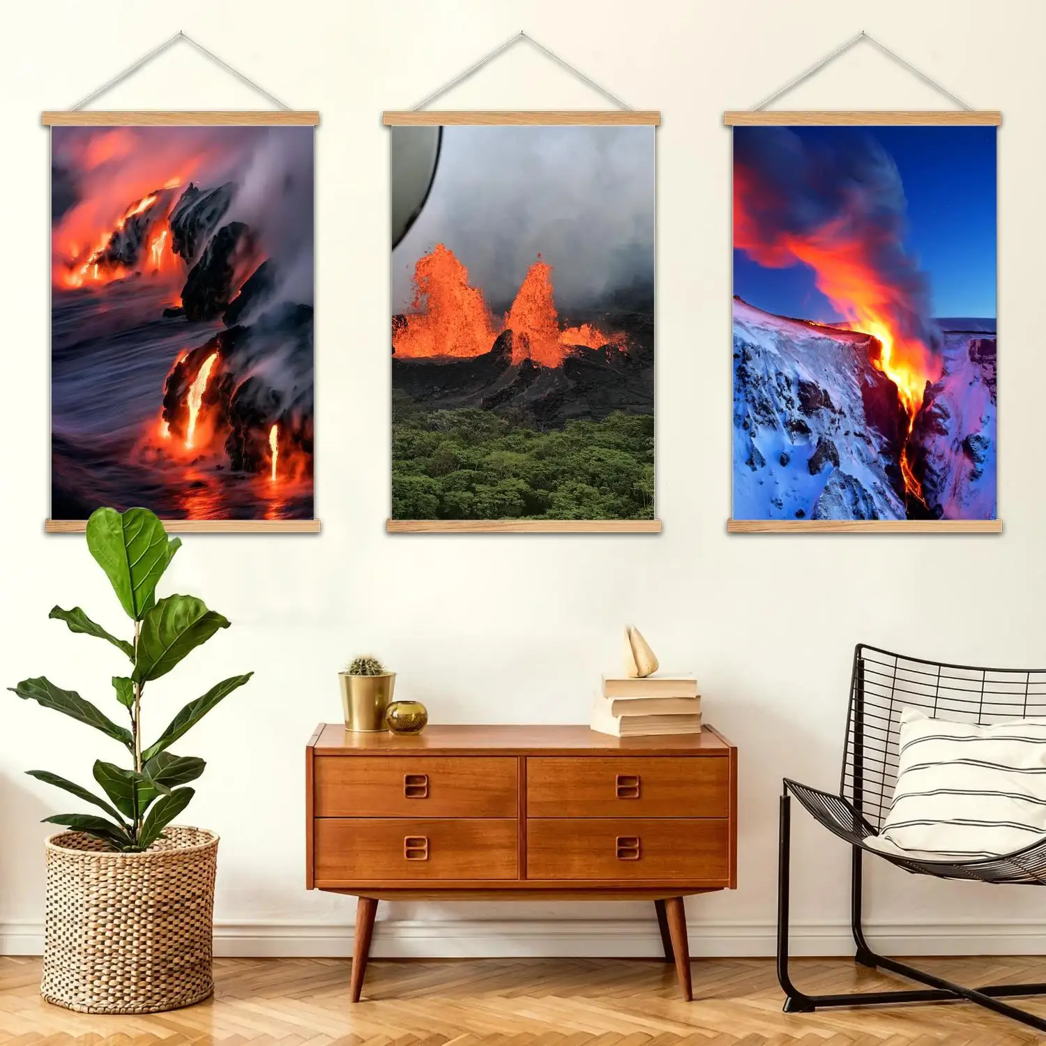 kilauea Framed Wall Painting Canvas Art Poster, Wall Art,  Modern Family, Bedroom Decor, Posters,Decorative painting