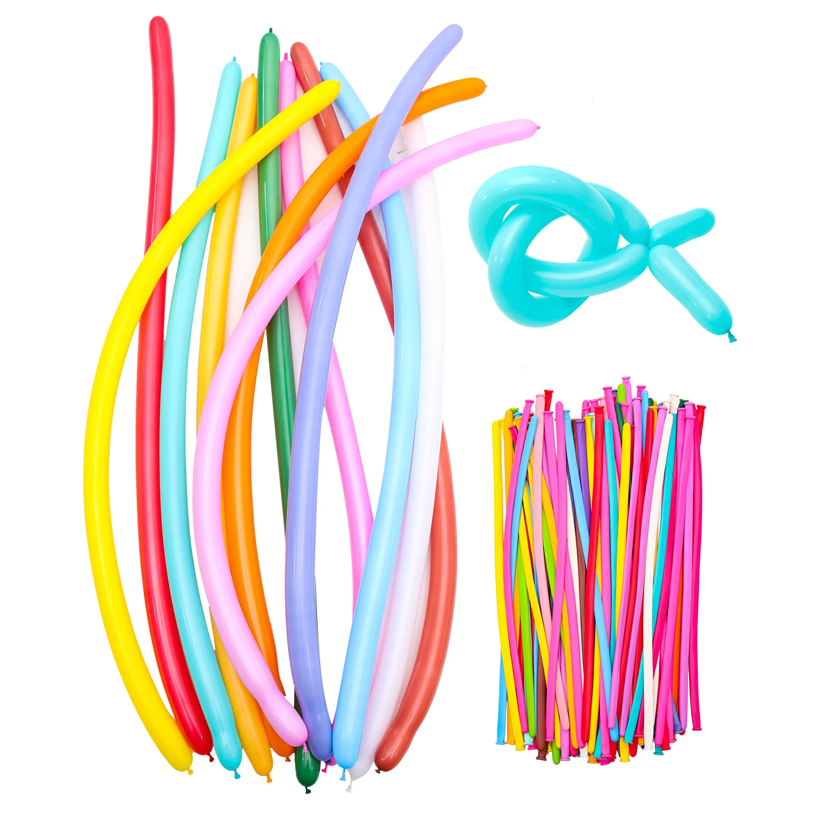 

100Pcs Long Balloons for Indoor Outdoor Party Decorations Festive Atmosphere Long Balloons Balloon Ornaments Party Props