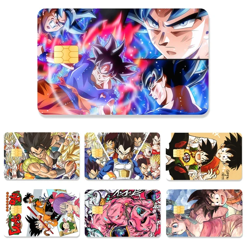 Debit Bank Charge Card Protective Film Waterproof Sticker Dragon Ball Cartoon Credit Card Skin Stickers Decoration