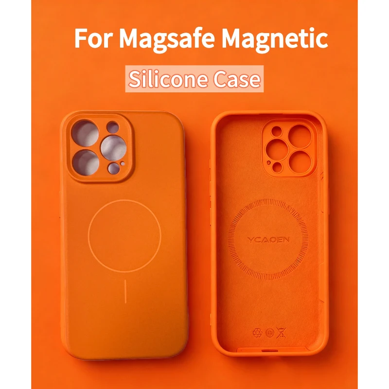Original Liquid Soft Silicone For Magsafe Wireless Charge Magnetic Case For iPhone 17 16 Plus 15 14 13 12 Pro Max 11 Cover