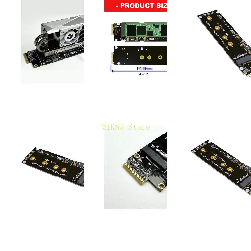 R74A M.2 M to EDSFF Card Board for 2230 2242 2260 2280 Media Best Sale