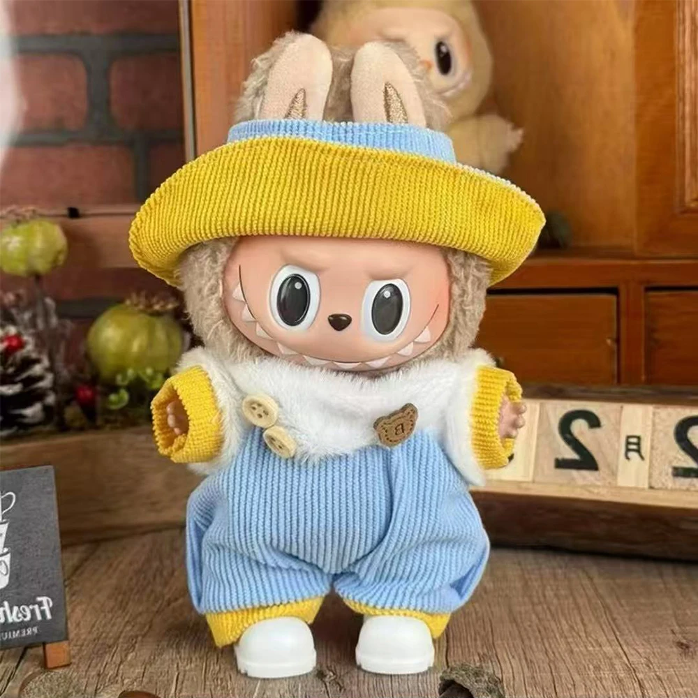 Clothes For Labubu 17cm Plush Doll Skirt- Adorable Skirt Set for DIY Clothes Accessories Gift