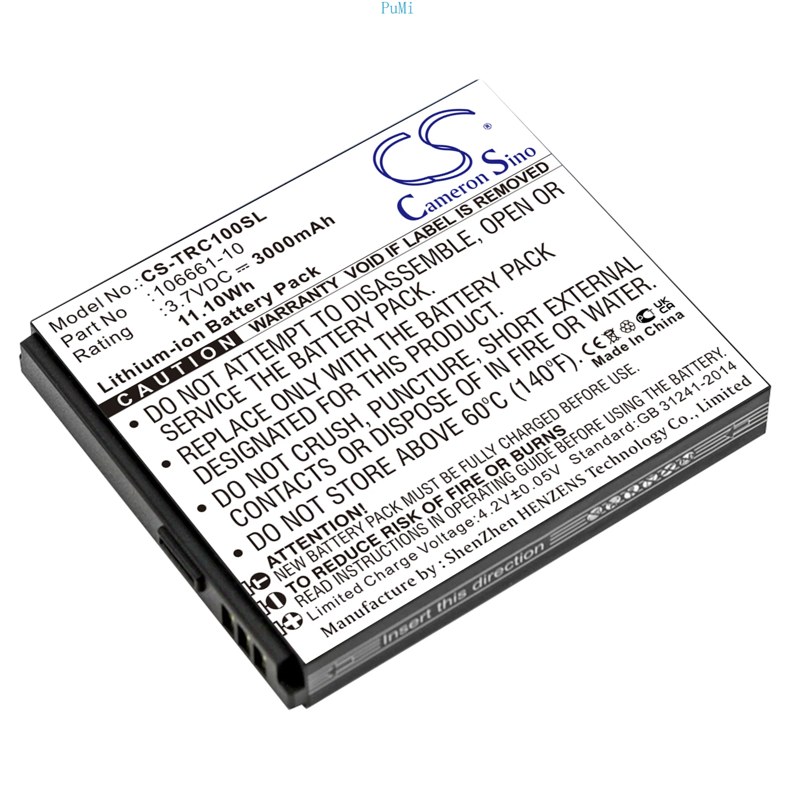 

CameronSino 3000mAh Equipment,Survey,Test Li-ion Battery 106661-10 106661-20 106661-40 For Trimble TDC100 Mapper 50 mmsp20