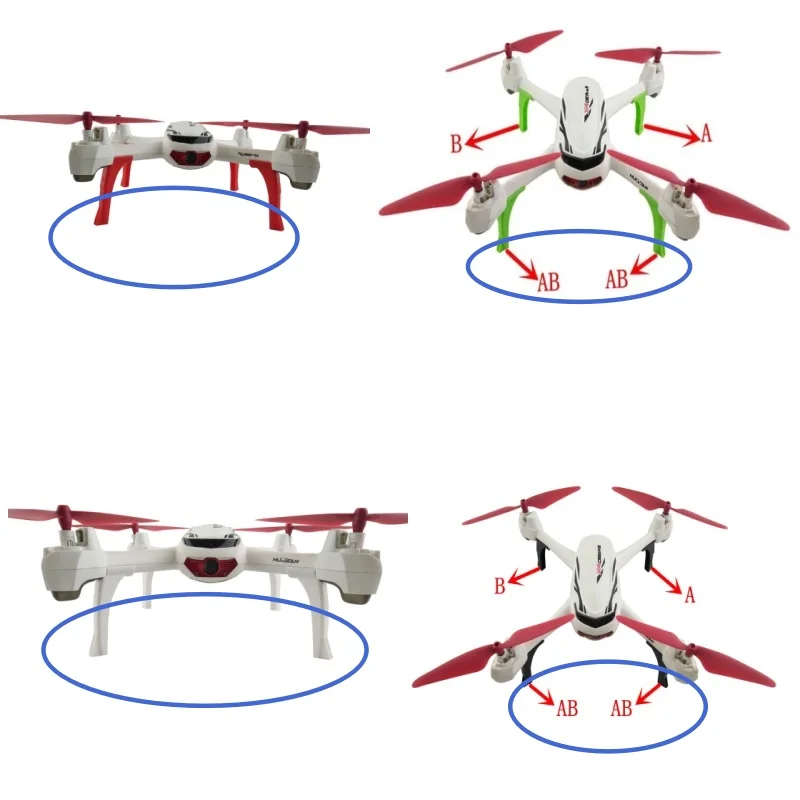Hubsan X4 H502S H502E H507A H216A Drone train d'atterrissage ensemble de mise à niveau 4 pièces stabilisateur Durable RC quadrirotor accessoires 4 couleurs