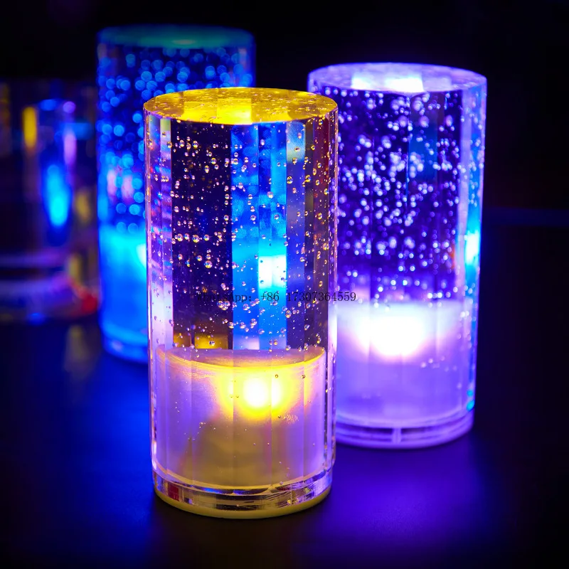 

Барные светильники Ресторан Кафе Прозрачный бар Хрустальный стол Светодиодный зарядный бар Хрустальный декоративный стол