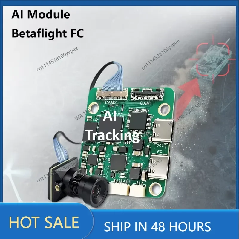 AI Tracking Module AI-FC V2 FPV Flight Controller BetaFlight Firmware and AI Tracking System with a 1080p FHD Camera