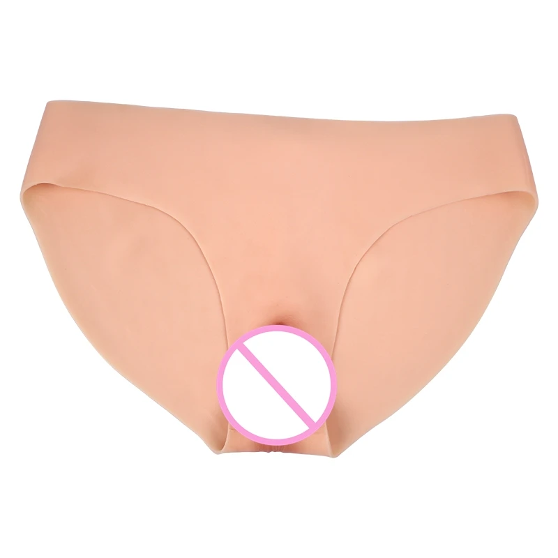 Silicone Fake Vagina Underwear Panties Men Penetratable Vagina Boxer Briefs for Crossdresser Transgender Shemale Gaff Soft Tits